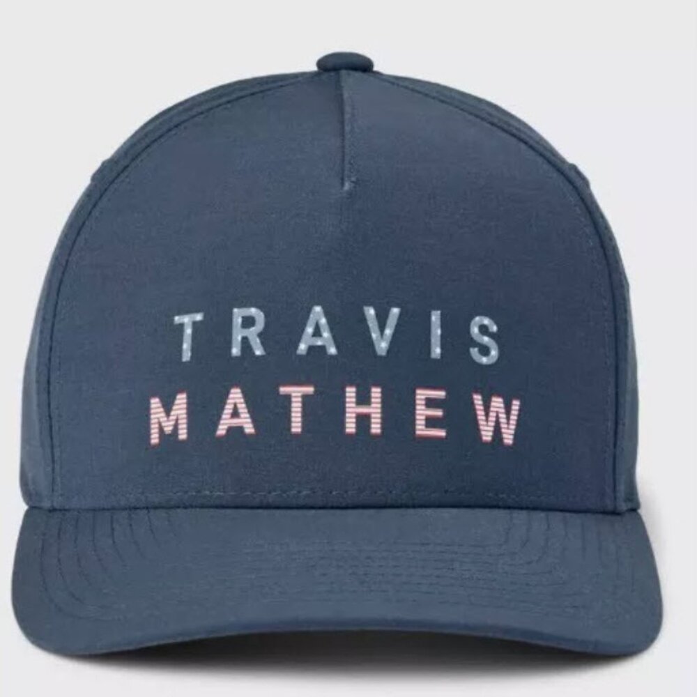 Travis Mathew Firework Float SnapBack Flexfit‎ Tech 110 Hat New $40 MSRP Sticker
